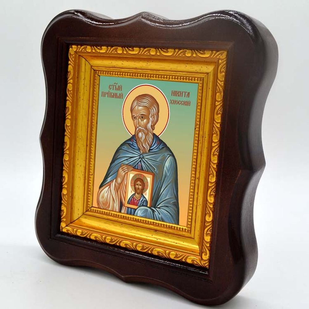 Никита Хиосский преподобный. Икона на холсте.