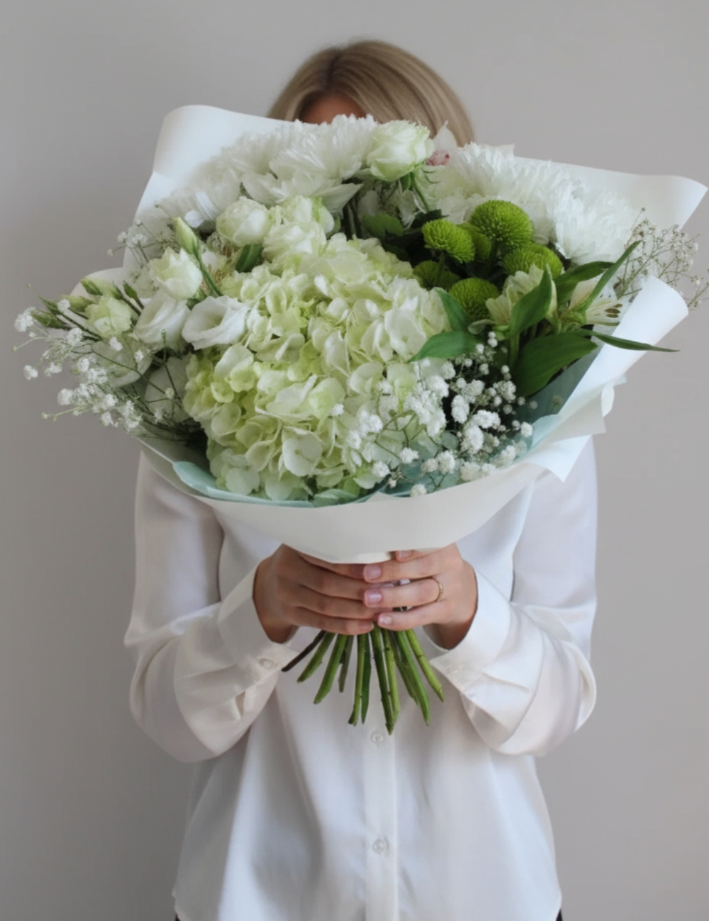 Букет с гортензией Нежное облако