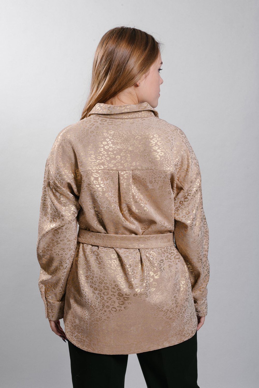 Удлинённый жакет 2900АПА, беж.металл #279БМ092900АПА