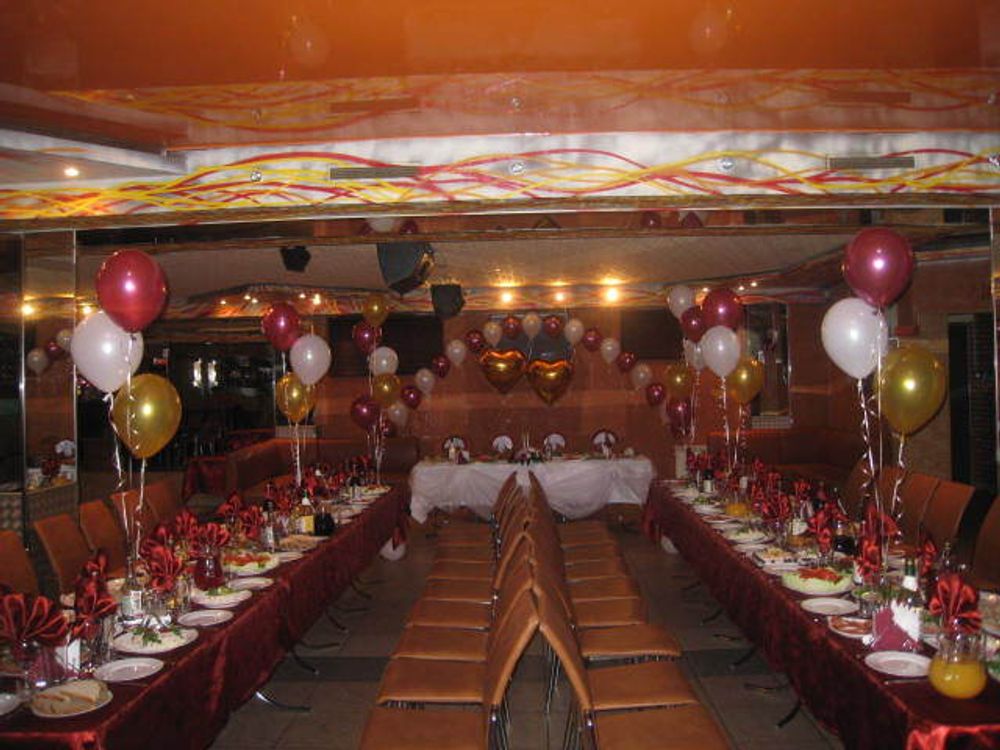 Свадебное оформление воздушными шарами