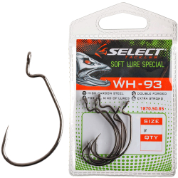Крючки Select офсетные WH-93 #6/0 (4шт в упаковке)