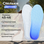 Стельки для обуви р.45-46, текстиль, EVA