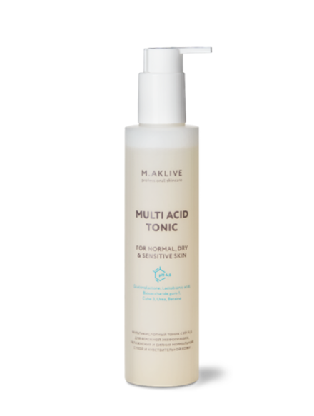 Мультикислотный тоник для нормальной, сухой и чувствительной кожи M.Aklive