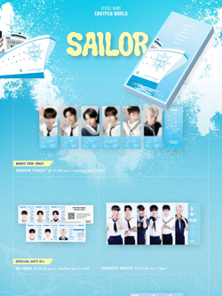 (ПРЕДЗАКАЗ) товары ENHYPEN - WORLD COUPON CARD COLLECTION SAILOR BASIC Version