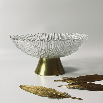 Lenardi 200-121 Фруктовница 28см на ножке в под.уп. (х6)Стекло