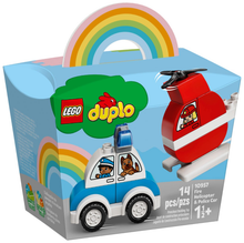 Конструктор LEGO DUPLO Creative Play 10957 Мой первый пожарный вертолет и полицейский автомобиль