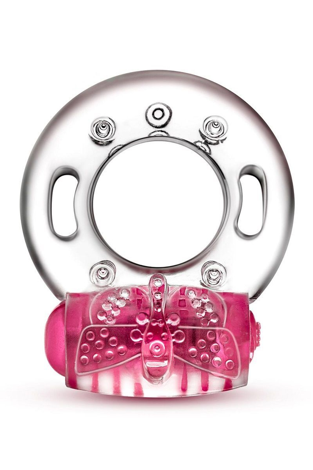 Розовое эрекционное виброкольцо Arouser Vibrating C-Ring