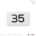 Табличка с номером 35 на дверь квартиры, для офиса, кабинета, аудитории, склада, белая 120х70 мм, Айдентика Технолоджи