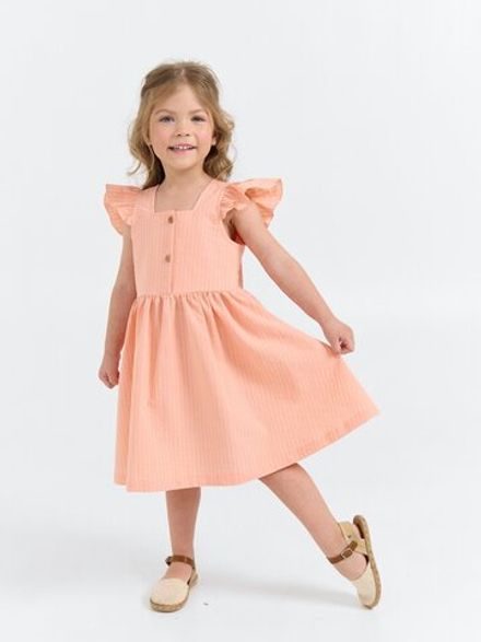 Сарафан хлопковый с крылышками "Персик"