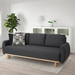 3-местный диван-кровать - IKEA GRUNNARP, 80x89x232см, темно-серый, ГРУННАРП ИКЕА