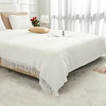 Плед 130*170 см «ELIZE» вязанный, цвет белый