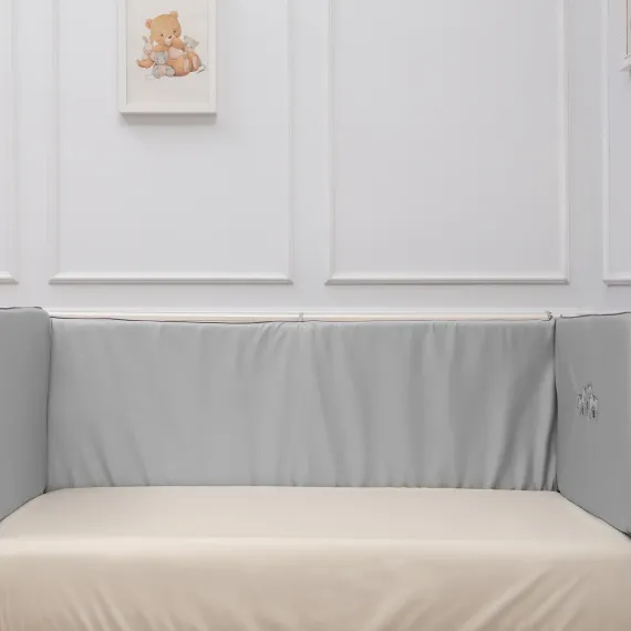 Комплект постельного белья Lollycottons Коники-сны 6 предметов, Серый