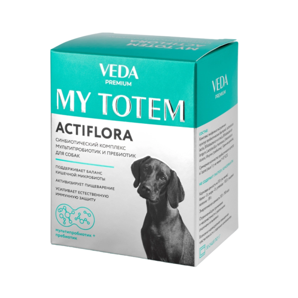 Синбиотический комплекс для собак Веда My Totem ACTIFLORA - 30 саше по 1 г