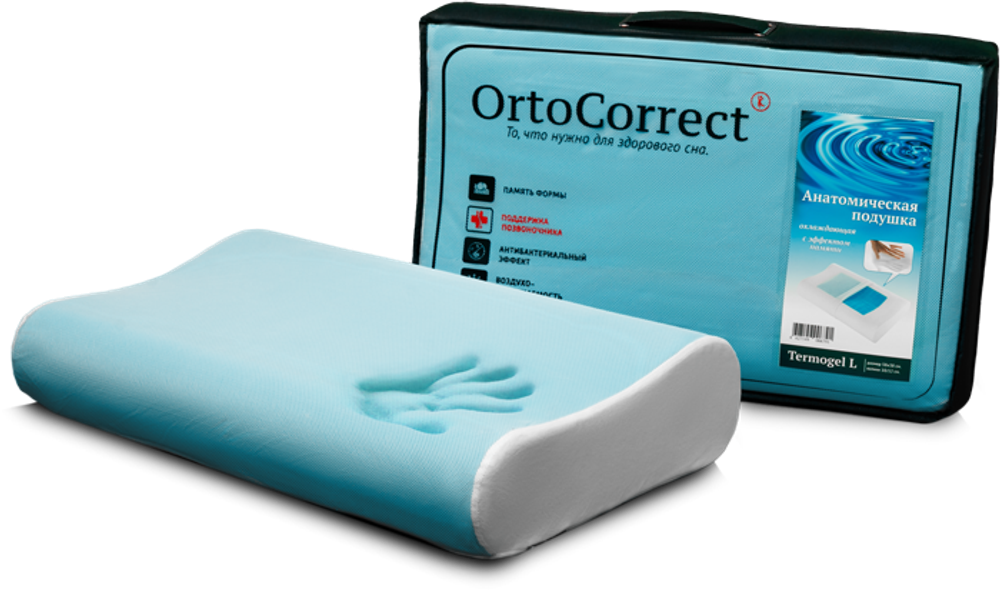 Подушка Termogel L ORTOCORRECT 58х38х10/12