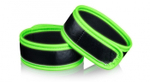 Пара люминесцентных повязок на бицепс Glow in the Dark (Цвет: черный с зеленым)