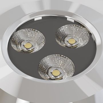 Встраиваемый светильник 3Вт 3000K O044DL-L3S3K серебро Flash Outdoor Мaytoni