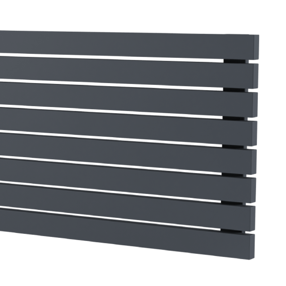 Радиатор WARMMET водяной настенный горизонтальный Flat 60 Н (W) ГРАФИТ RAL7024
