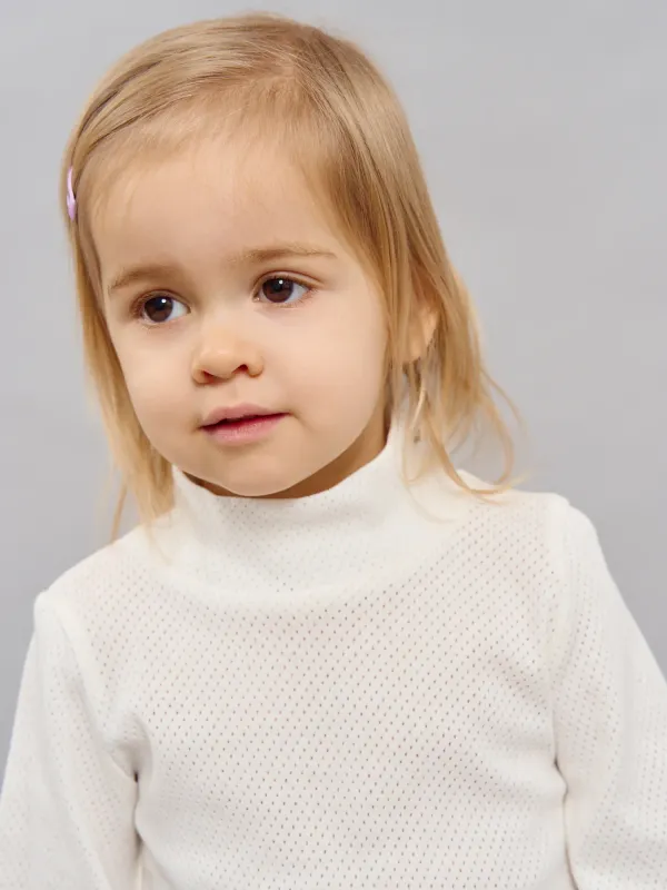 Лонгслив с воротником-стойкой 