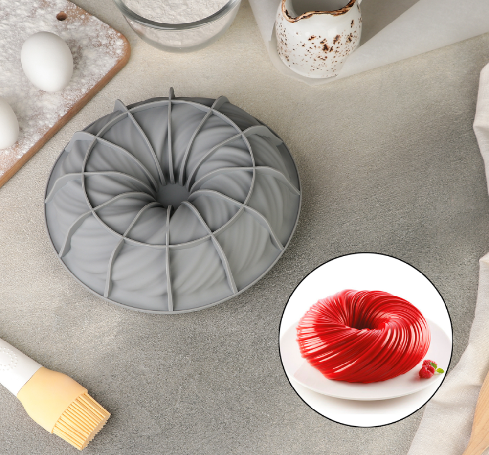 Форма для муссовых десертов и выпечки «Вихрь», 20×7 см, цвет МИКС СИММА