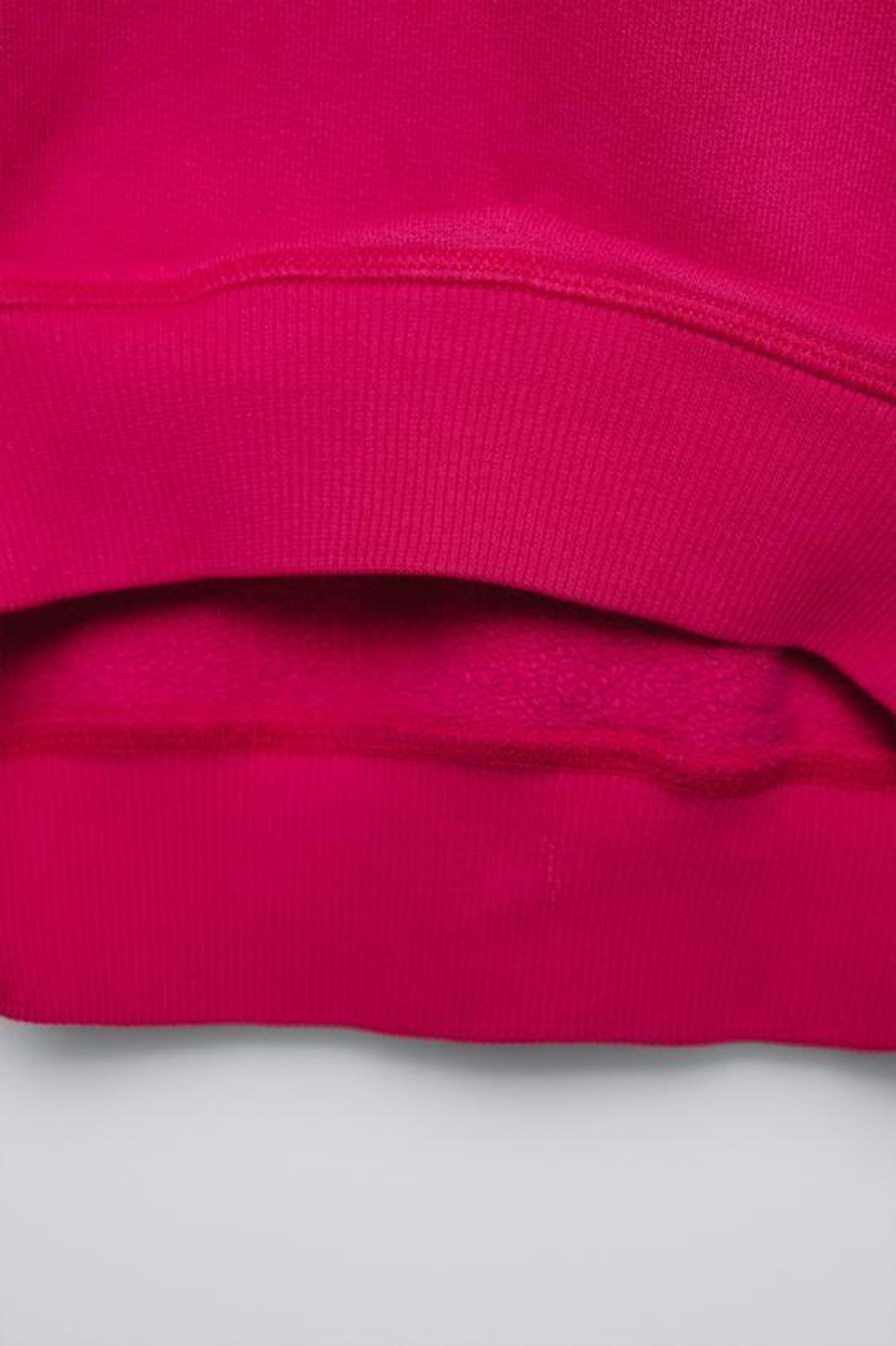 ZARA ТОЛСТОВКА GARMENT-DYE, ЯРКАЯ ФУКСИЯ