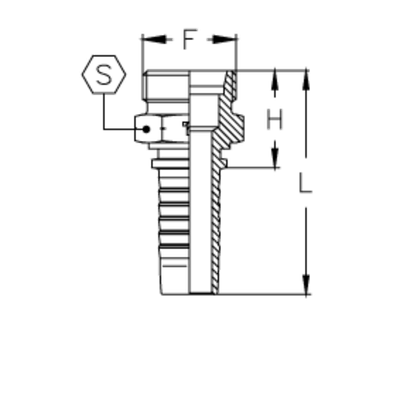 Фитинг DN 25 DKO-S (Ш) 42x2 30