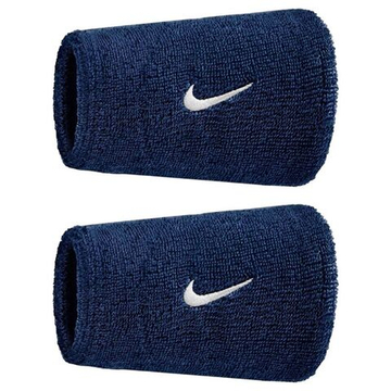 Теннисные напульсники Nike Swoosh Double-Wide 2P - college navy/white