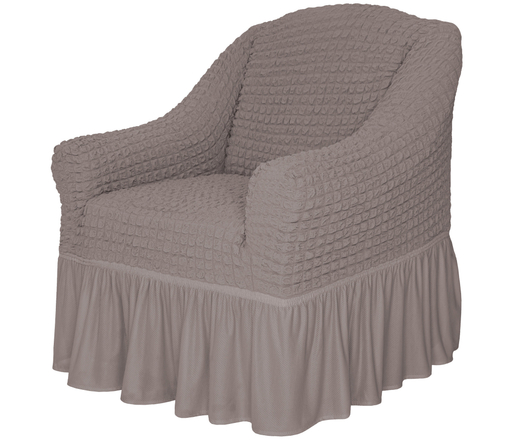 Чехол на кресло с оборкой Стандарт, цвет Капучино