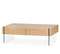 Журнальный стол с ящиками Somerset 127x60 см, шпон дуба, стеклянные ножки
