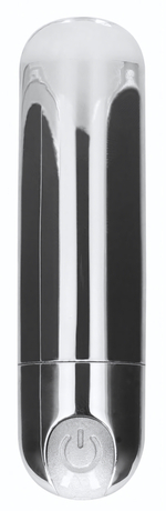 Серебристая перезаряжаемая вибропуля 7 Speed Rechargeable Bullet - 7,7 см. (Цвет: серебристый)