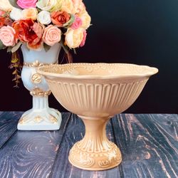 Lenardi 110415 Фруктовница на ножке 20 см БАВАРИЯ карамель в под.уп.(х8)Керамика