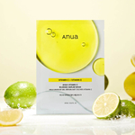 Осветляющая тканевая маска с зелёным лимоном Anua Green Lemon Vita C Blemish Serum Mask