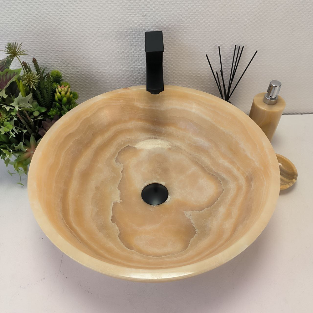 Раковина из оникса Bowl Yellow Big BO-63043 50*50*17 37