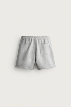 ZARA СПОРТИВНЫЕ ШОРТЫ RELAXED FIT, СЕРЫЙ МЕЛАНЖ