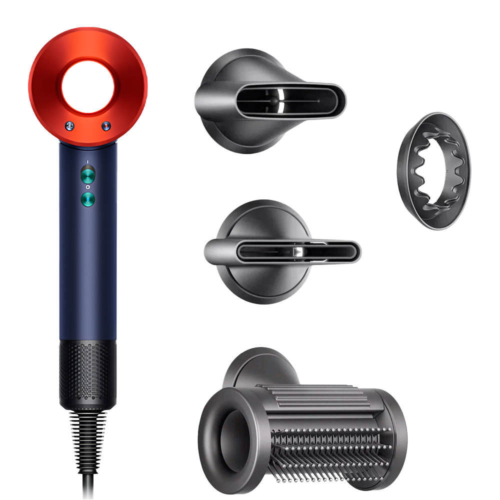 Фен Dyson Supersonic HD15, Prussian Blue / Topaz Orange (Берлинская лазурь / Оранжевый топаз)