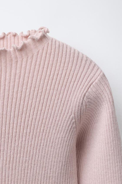 ZARA ЛОНГСЛИВ В РУБЧИК, РОЗОВЫЙ