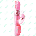 Массажер с шариками и клиторальным стимулятором ULTRA WABBIT