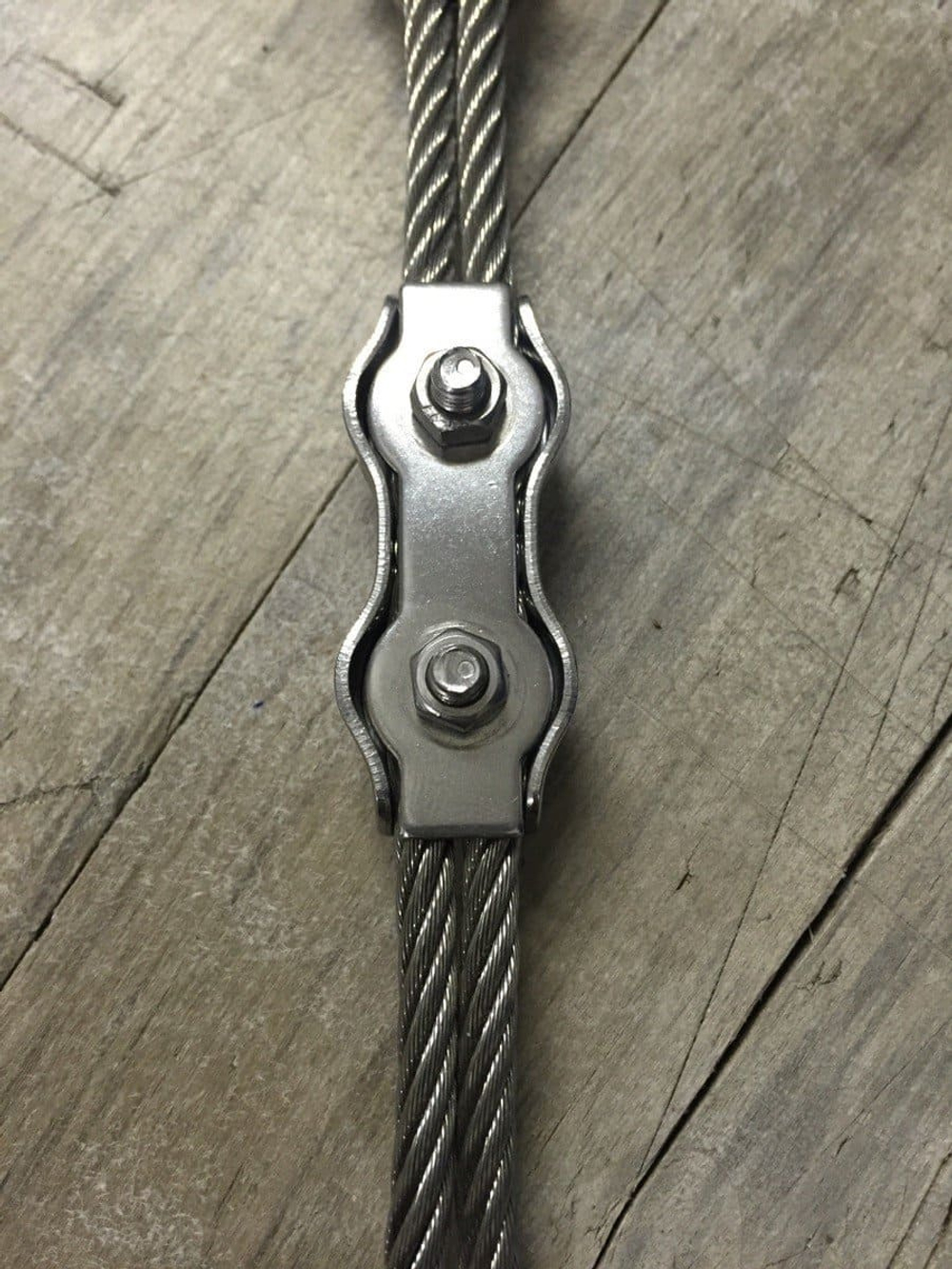 Двойной зажим из наржавеющей стали для троса 3мм Дуплекс