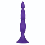 Фиолетовая анальная елочка Silicone Triple Probe - 14,5 см. (Цвет: фиолетовый)