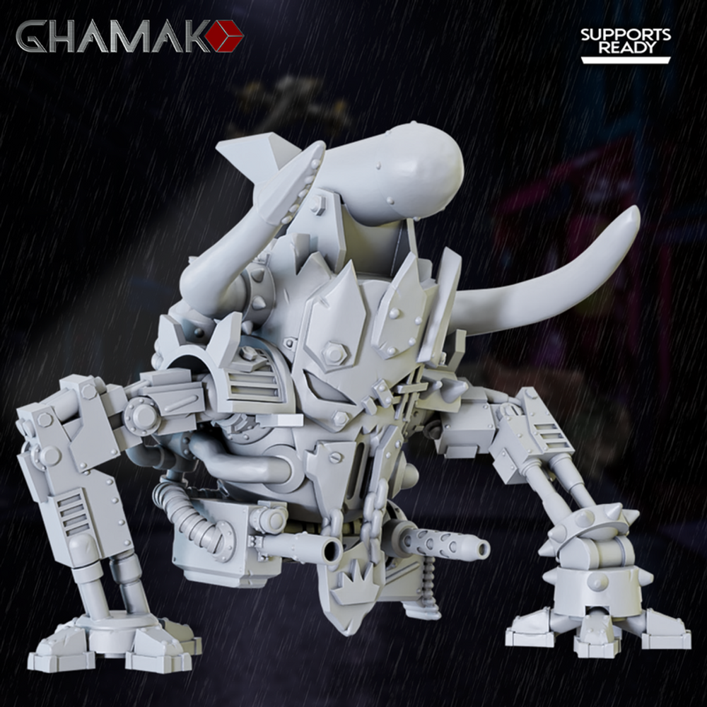 Orks Greenskins Deff Dread Шагатель Орков миниатюра для dnd, днд, pathfinder, фентези, Настольная игра, НРИ, Варгейм, РПГ