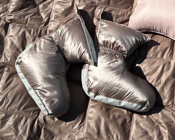 Сапожки-носочки пуховые German Grass Comfort Socks Travel Grass Milk Chocolate бежевые