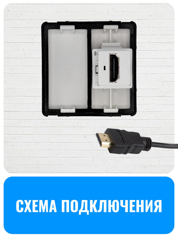 Розетка HDMI Smart Aura серия Classic без рамки