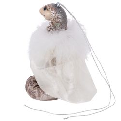 Елочное украшение Змея Лаурель Серебро