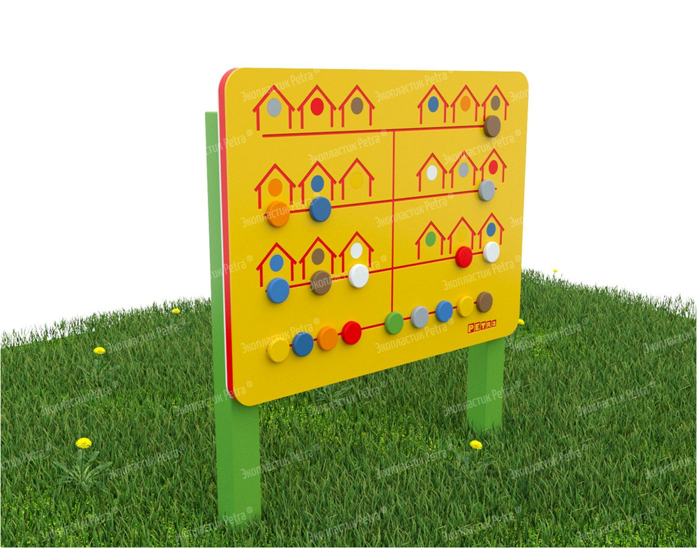 Уличный игровой развивающий модуль Цветные домики