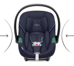 Коляска 3 в 1 Cybex Priam IV Rosegold complete и автокресло Aton S2 i-Size Ocean Blue Cozy Beige