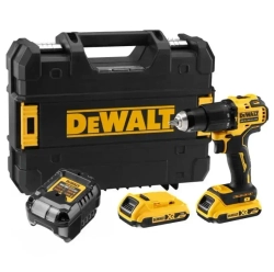 Ударная дрель-шуруповерт DEWALT DCD709D2T, 18 В, 1650 об/мин, 28050 уд/мин, с 2 АКБ 2 Ач и ЗУ, в кейсе