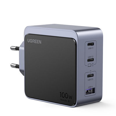Зарядное устройство 3xUSB C+1xUSB, 100W, GaNInfinity X565, UGREEN 35043