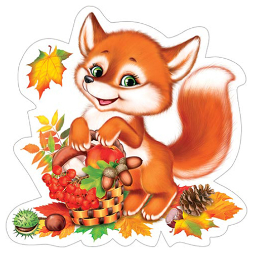 Украшение на скотче "Лиса с корзинкой", 46070 7-64-086