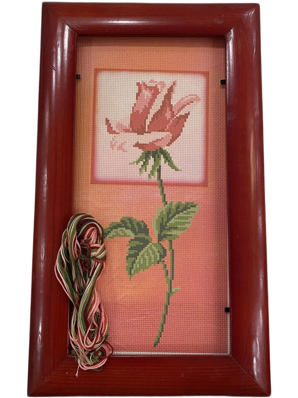 Набор для вышивания с деревянной рамкой (мулине 100% хлопок ) 23х39см Германия
