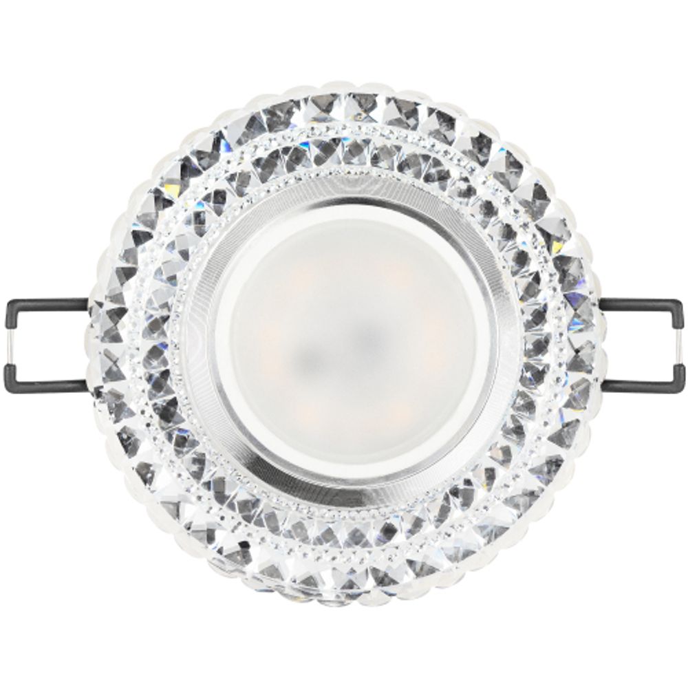 Светильник встраиваемый cо светодиодной подсветкой ЭРА DK LD3 SL/WH под лампу MR16 GU5.3 прозрачный | Встраиваемые LED светильники