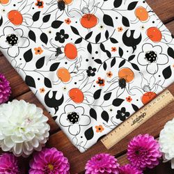 Ткань поплин весенний сочный букет цветов